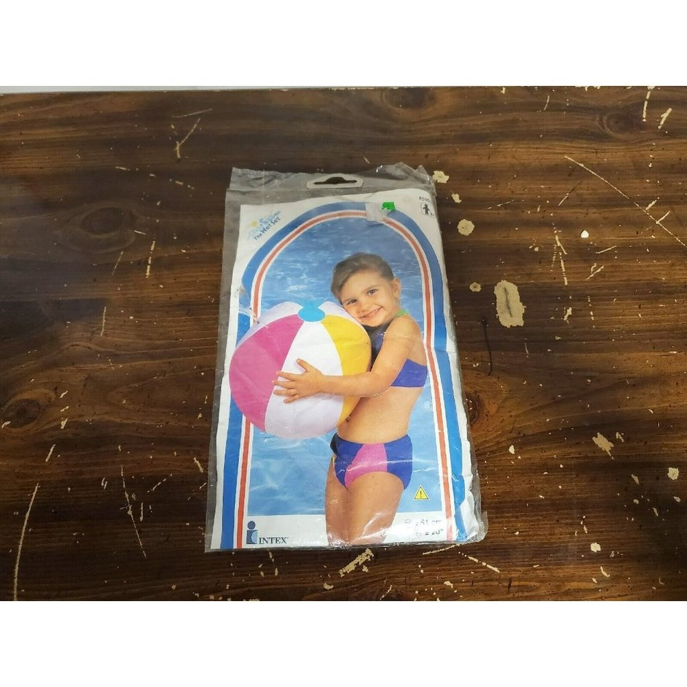 Intex #59020 Vintage 1999 20" Beach Ball Inflatable Pool Toy The Wet Set New